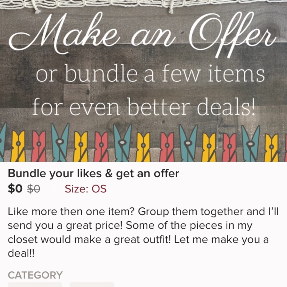 Feel free to bundle for special deals!!!